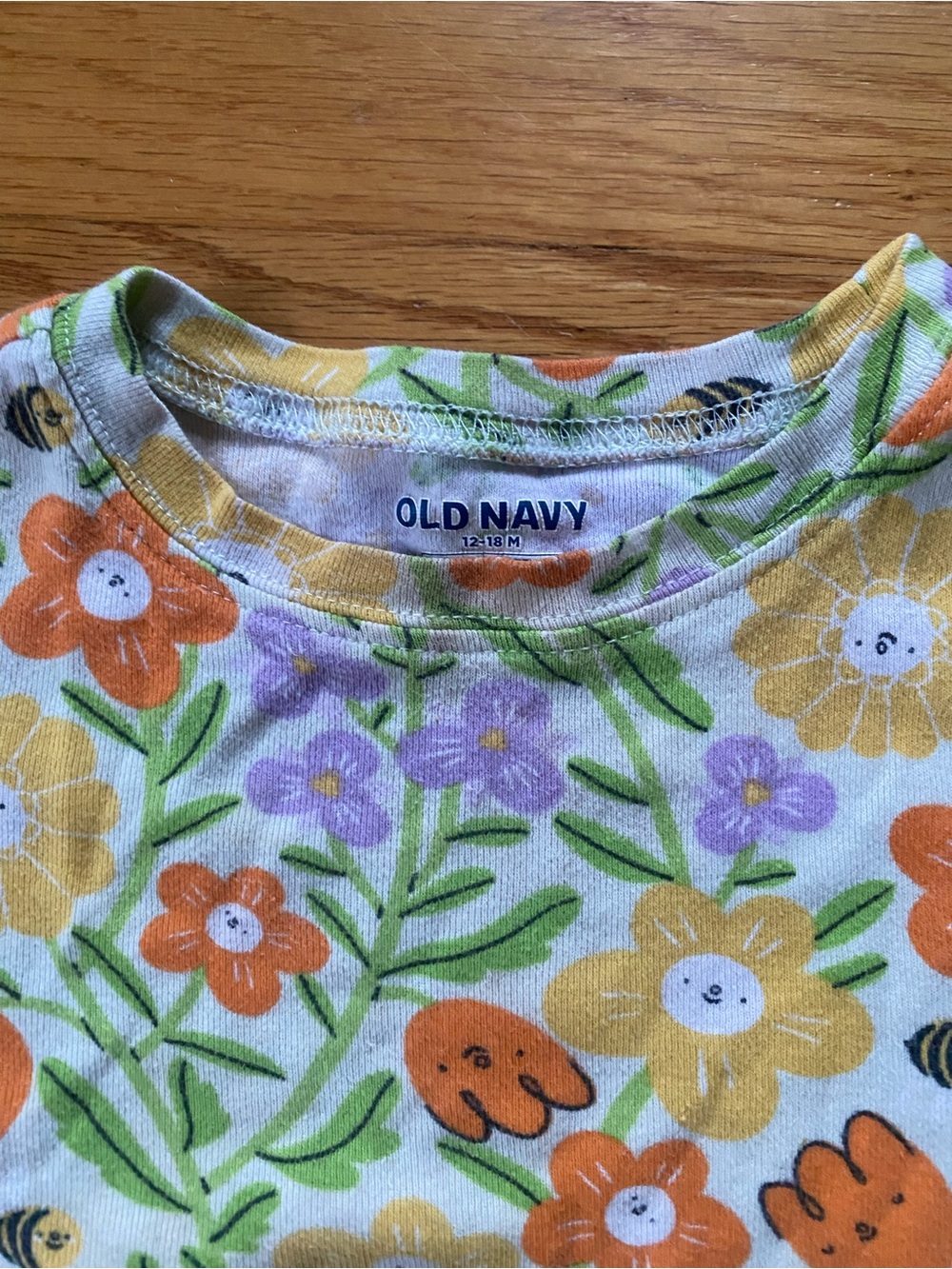 Old Navy Baby Set with Yellow, Orange, Lavender & Green Floral Print